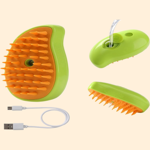 Peigne à vapeur pour chat, collecteur de poils et lisseur de fourrure – Image 2